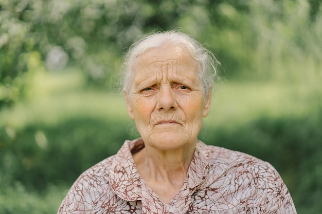 Premium Photo Portrait Sad Old Woman Portrait Of A Gray Haired Adult Grandmother Depressed