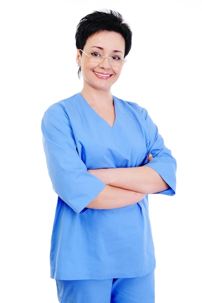 Free Photo | Portrait of successful laughing female surgeon