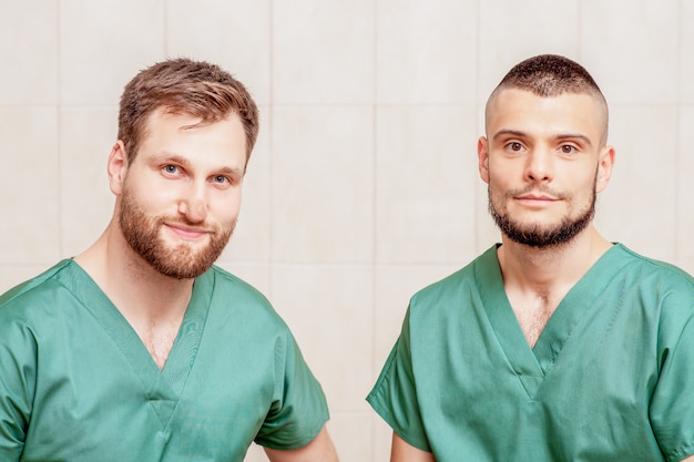 Premium Photo Portrait Of Two Male Massage Therapists