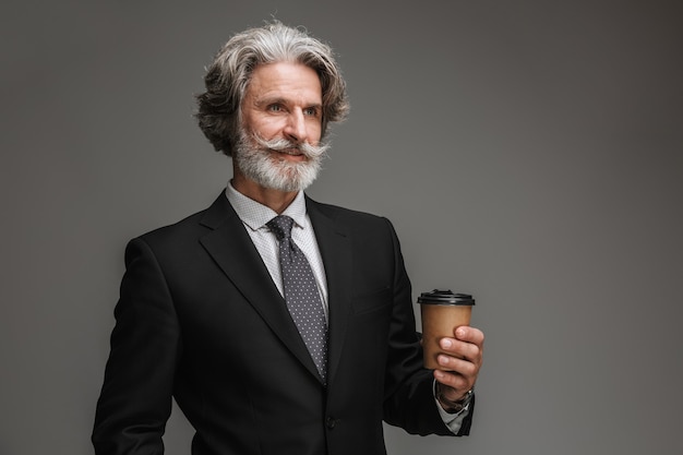 Premium Photo Portrait Of Unshaven Adult Businessman Wearing Formal