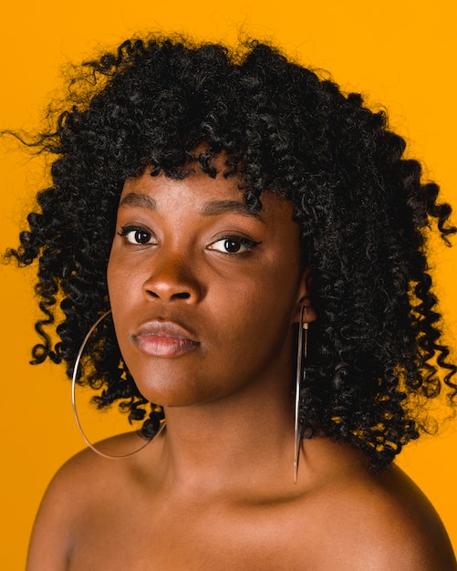 Free Photo Portrait Of Young African American Woman On Colored Background