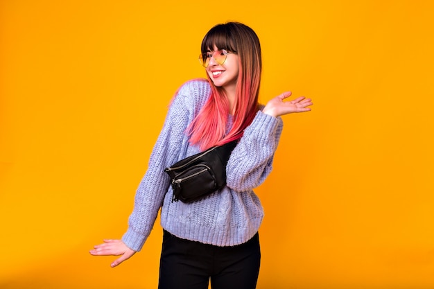 bright orange bum bag