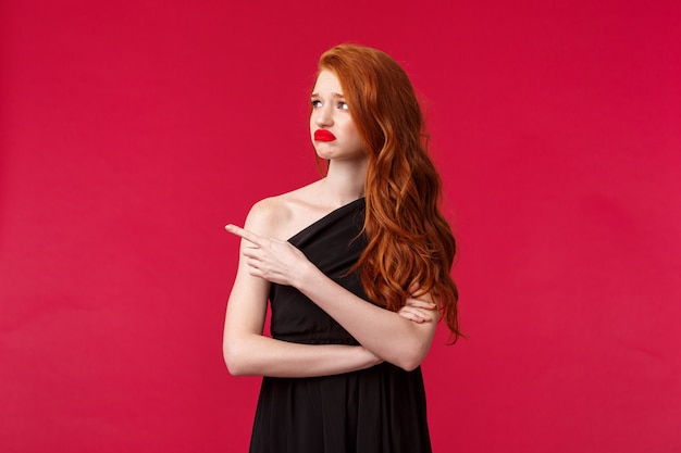 Premium Photo Portrait Of A Young Redhead Woman With Long Curly Red Natural Hair 