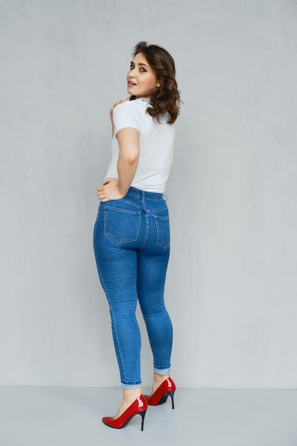 jeans stilettos