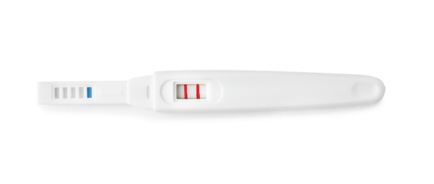 Premium Photo | Positive pregnancy test on white background