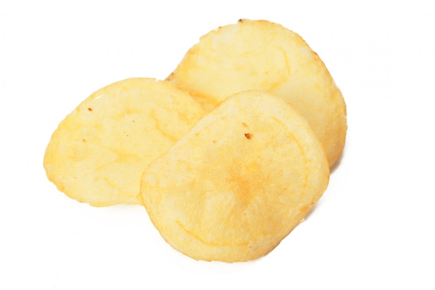 Premium Photo | Potato chips isolated on white