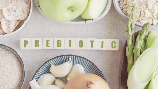 Prebiotic foods for gut health Premium Photo
