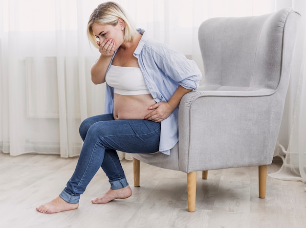 Free Photo Pregnant Woman Having Morning Sickness