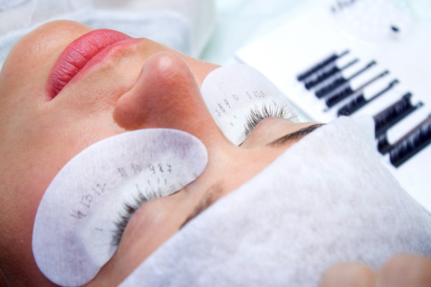 Premium Photo | Preparation For Eyelash Extension Procedure.