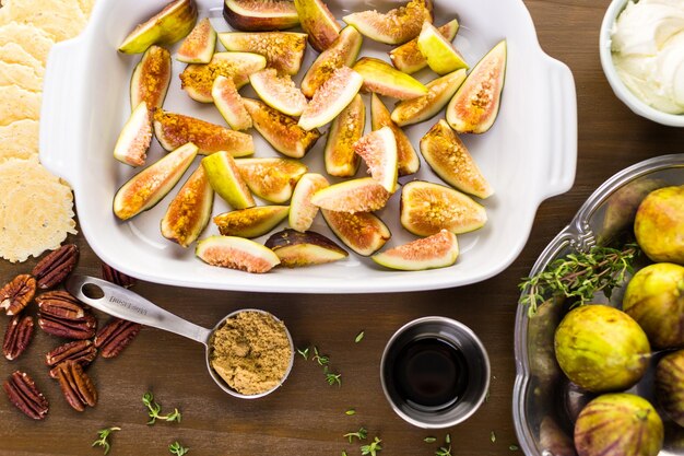 Premium Photo Preparing Fig Bruschetta With Organic California Figs