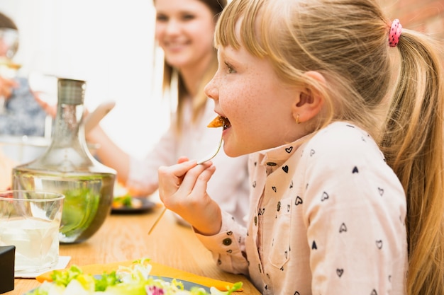 Free Photo | Pretty girl holding fork in hand