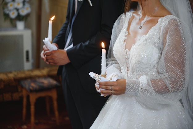 Premium Photo | Priest during a wedding ceremony - nuptial mass