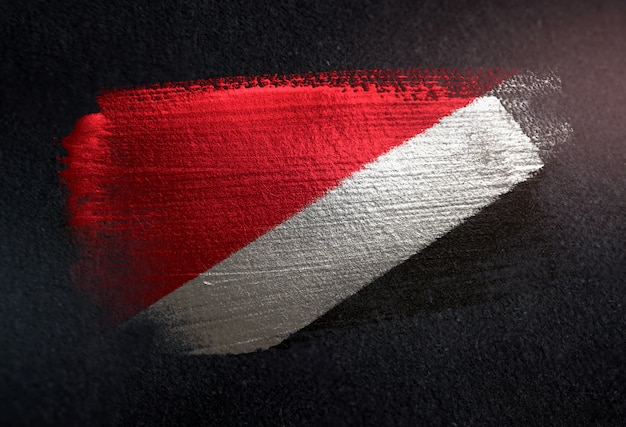 Principality Of Sealand Flag Made Of Metallic Brush Paint On