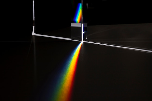 Free Photo | Prism dispersing the light concept