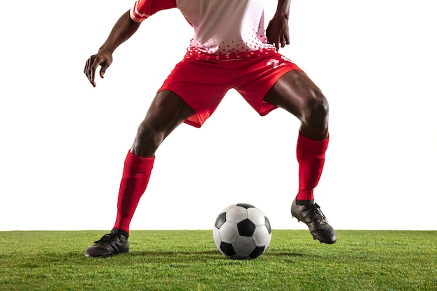 Premium Photo | Professional african-american football or soccer player ...