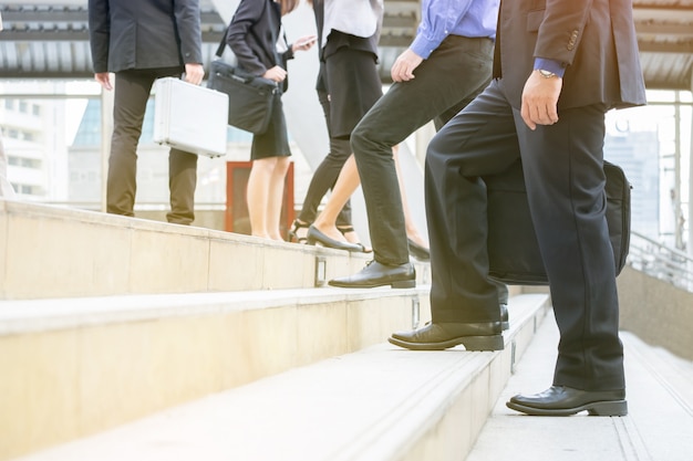 Premium Photo | Professional business people, officer, employee walk on ...