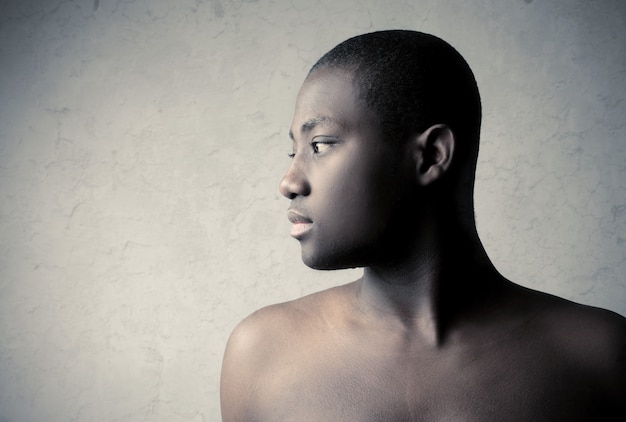  Profile  of a black  man  Photo Premium Download