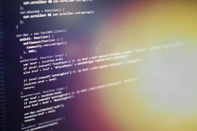 Premium Photo | Programming code on computer screen. software ...