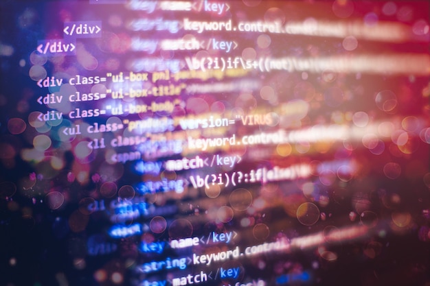 Premium Photo | Programming code screen of software developer. software ...