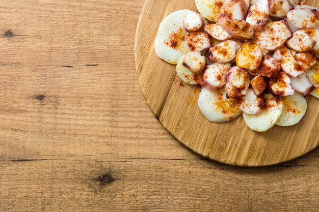 Premium Photo Pulpo A La Gallega Galician Octopus On Wood