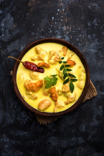 Premium Photo Punjabi Kadhi Pakoda Or Curry Pakora Indian Cuisine