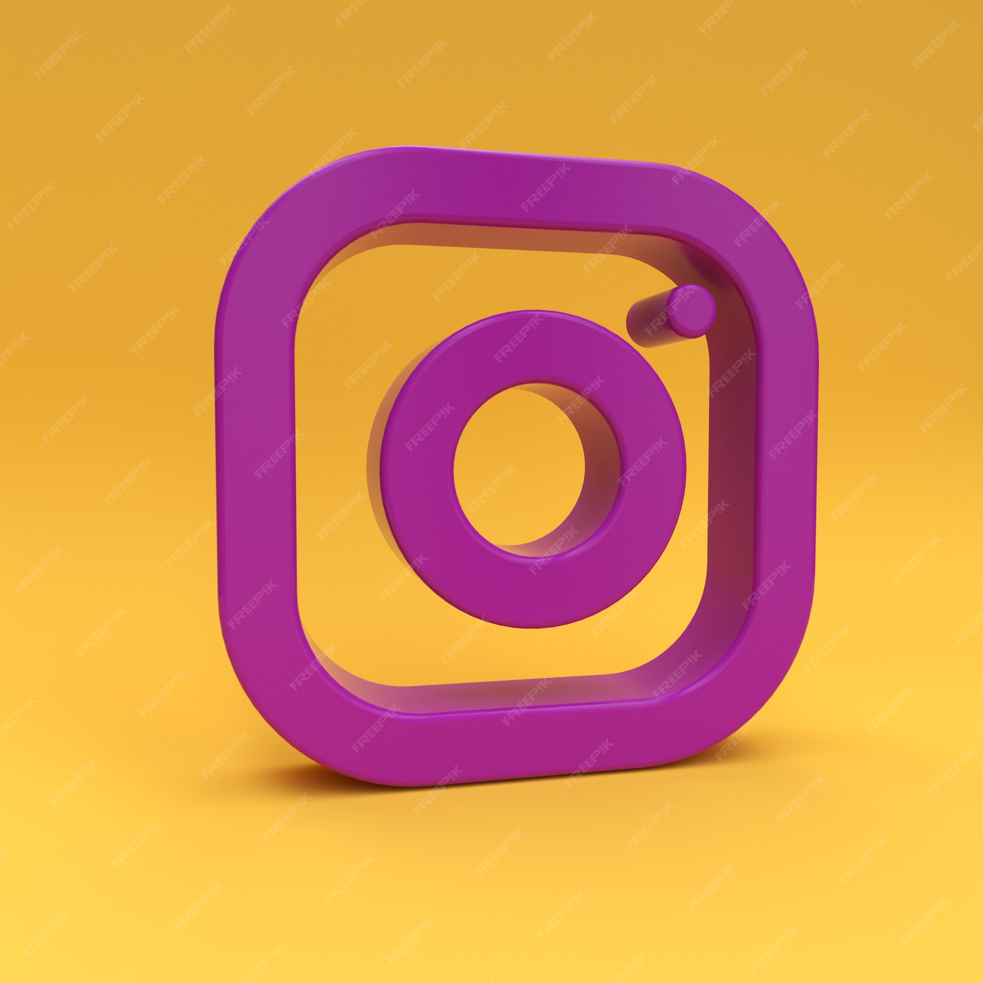 premium-photo-purple-instagram-icon-on-yellow-3d-render