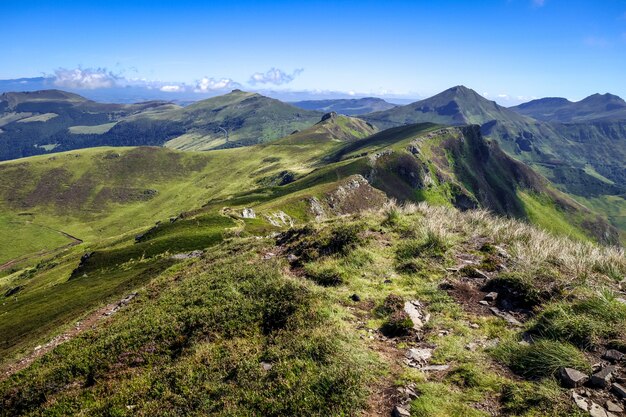 Premium Photo Puy Mary And Chain Of Volcanoes Of Auvergne In Cantal France