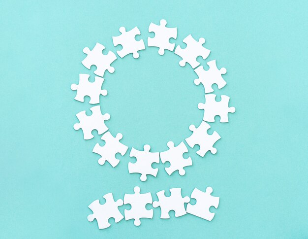 Download Puzzle pieces mockup for lettering | Premium Photo