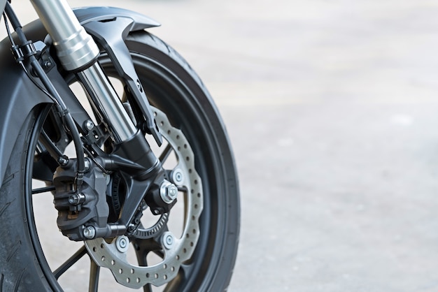 Premium Photo | Radial mount caliper on motorcycle with disk brake and ...