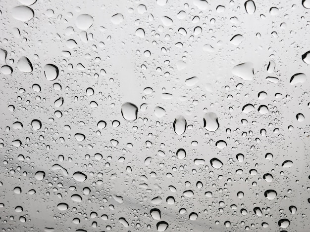 Premium Photo | Rain water drops on gray background.