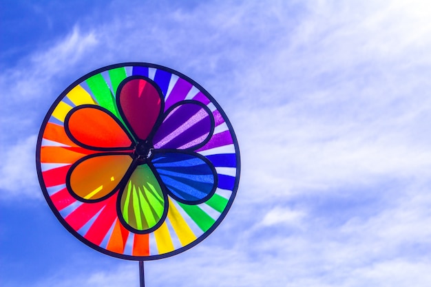 Rainbow lgbt pride spinning pinwheel. Photo | Premium Download