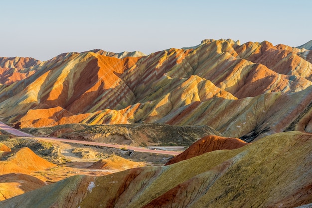 Premium Photo | Rainbow mountain. zhangye danxia national geopark ...