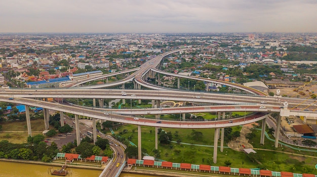 Premium Photo | Rama ix bridge in thailand