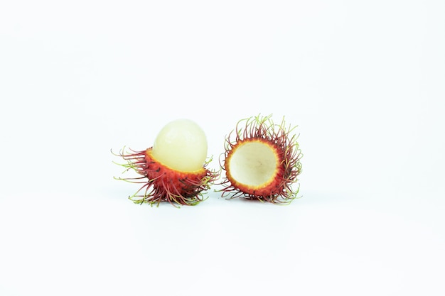 Rambutan Aziatskie Frukty Izolirovany Premium Foto