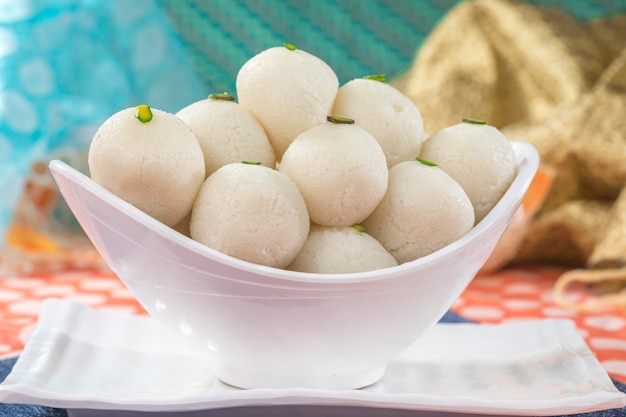 Premium Photo | Rasgulla sweet food