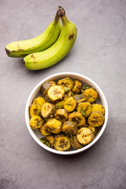 Premium Photo | Raw banana sabzi or kacchey kele ki sabji popular in ...