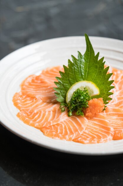 Free Photo | Raw fresh salmon sashimi