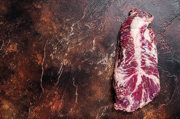 Premium Photo | Raw hanging tender or onglet beef meat steak