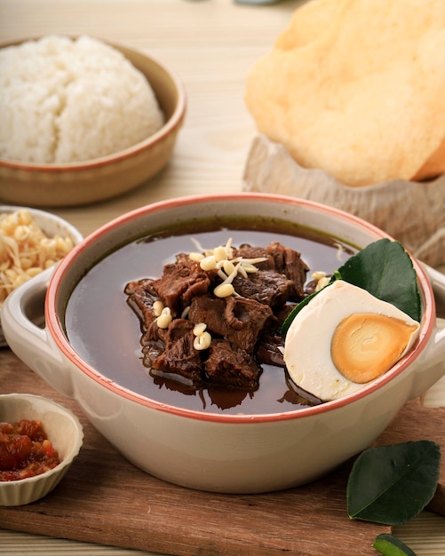 Premium Photo Rawon Is Beef Black Soup Originally From East Java