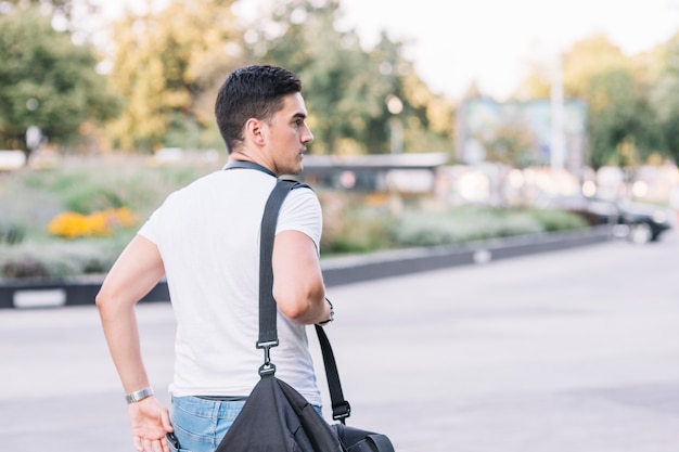 man with bag