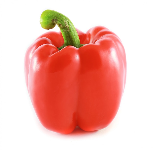  A red  bell pepper  isolated on white background Premium 