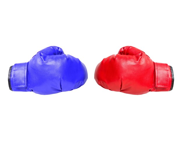 boxing gloves red and blue