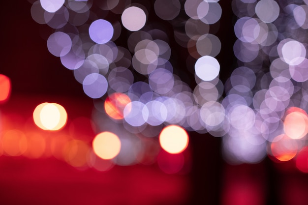 Premium Photo | Red bokeh blurred lights background