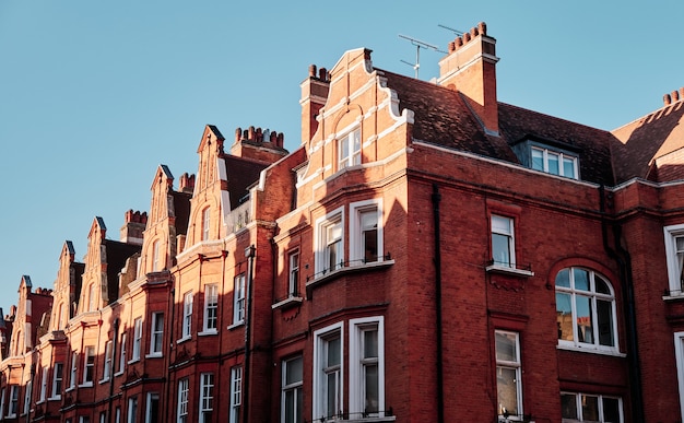 Premium Photo | Red bricks houses. luxury property in the centre of london.