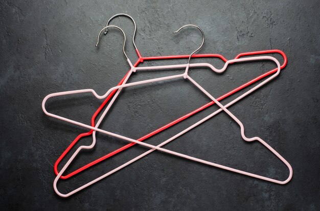 red coat hangers