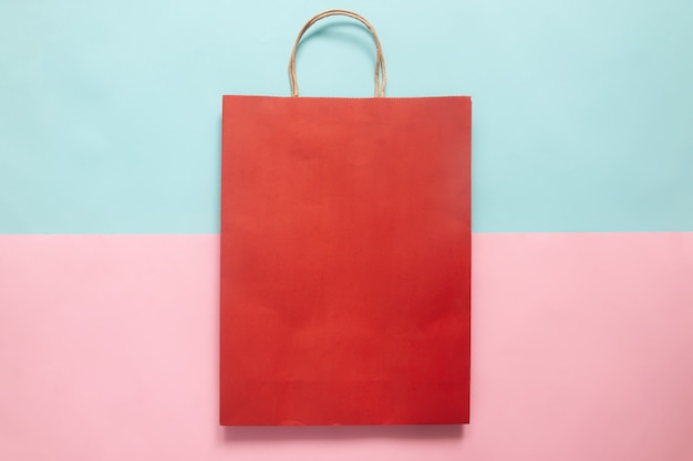 Download Premium Photo | Red colour shopping bag mockup for branding and corporate identity