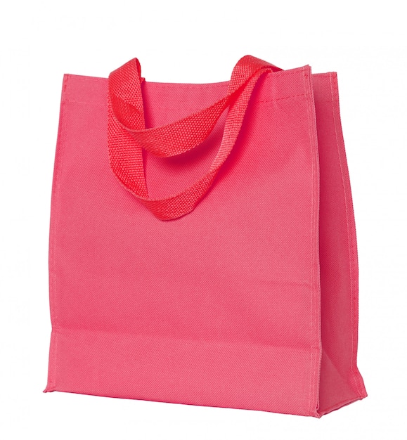 red cotton bag