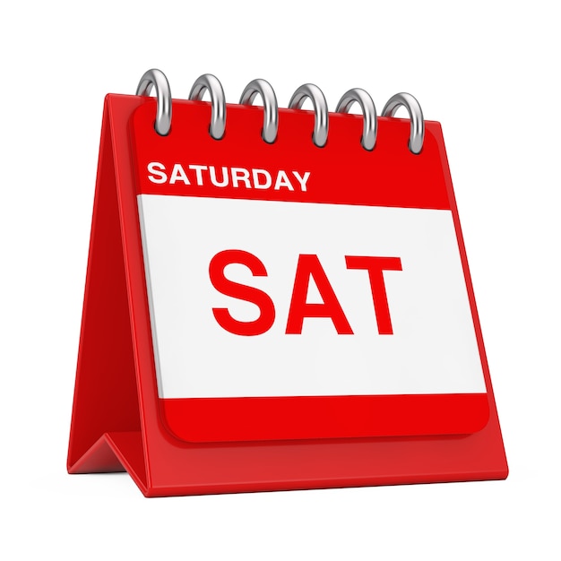 premium-photo-red-desktop-calendar-icon-showing-a-saturday-page-on-a