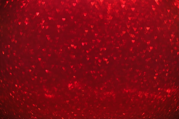 Premium Photo | Red heart glitter bokeh background. valentine's day