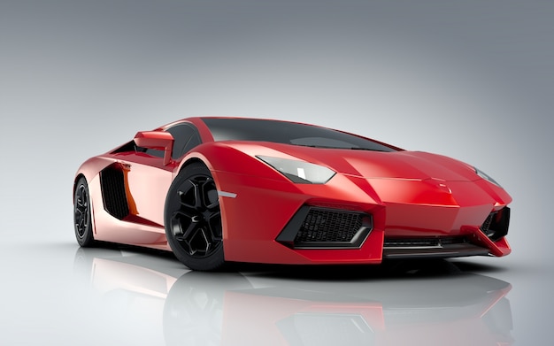 Red lamborghini sports car Photo | Premium Download